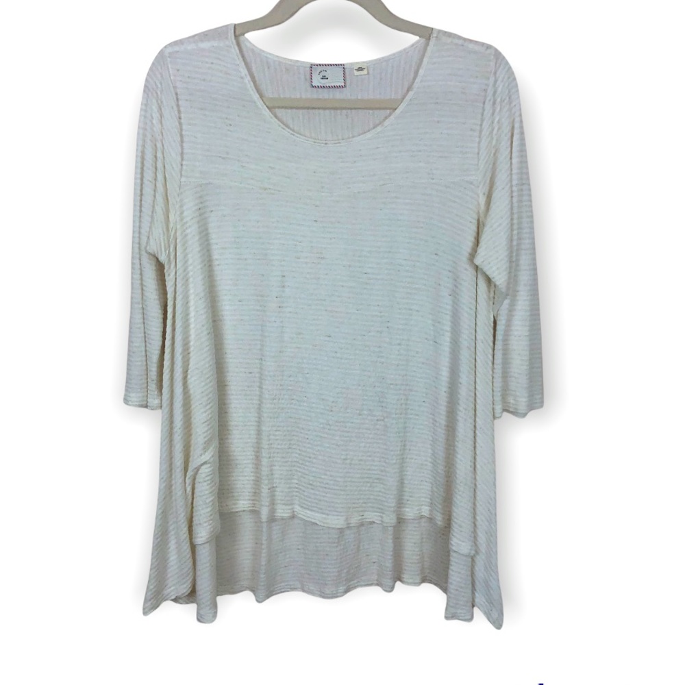 ANTHROPOLOGY Postmark White Cream Top size Medium